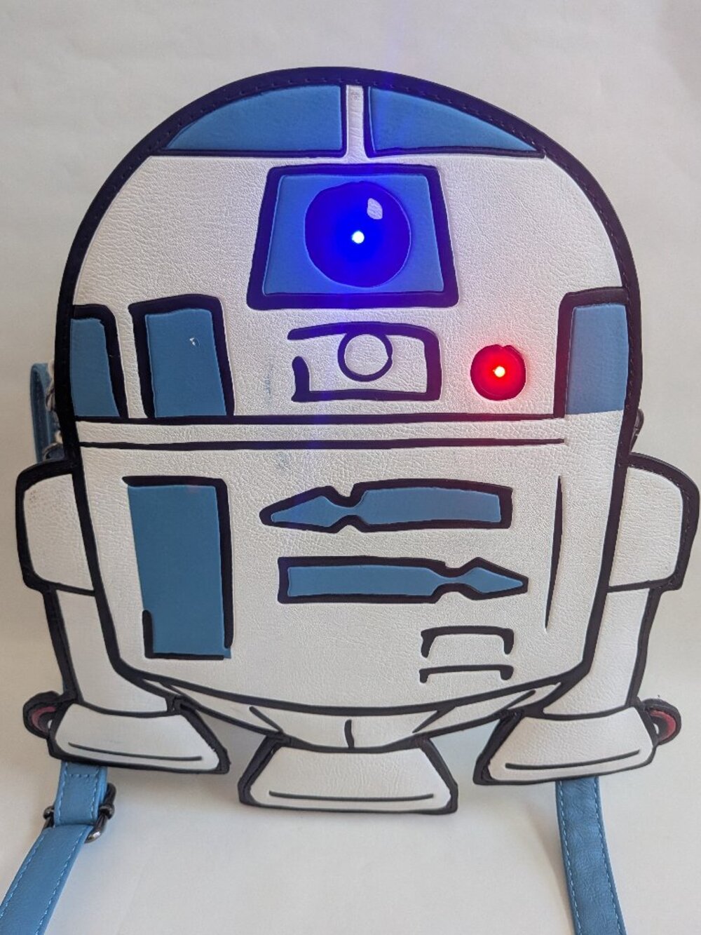 2024 Disney Parks Loungefly STAR WARS R2-D2 Droid Crossbody Bag Light Up